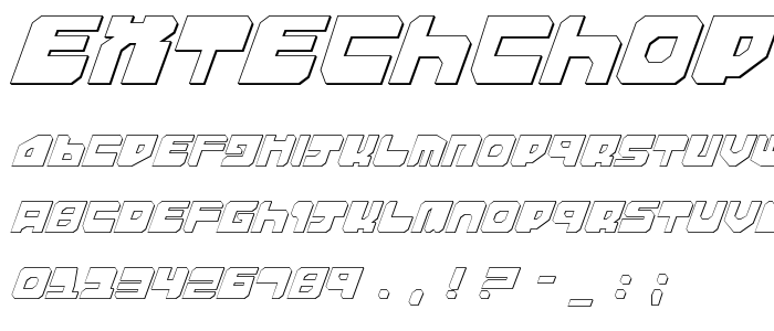 Extechchop Shadow font